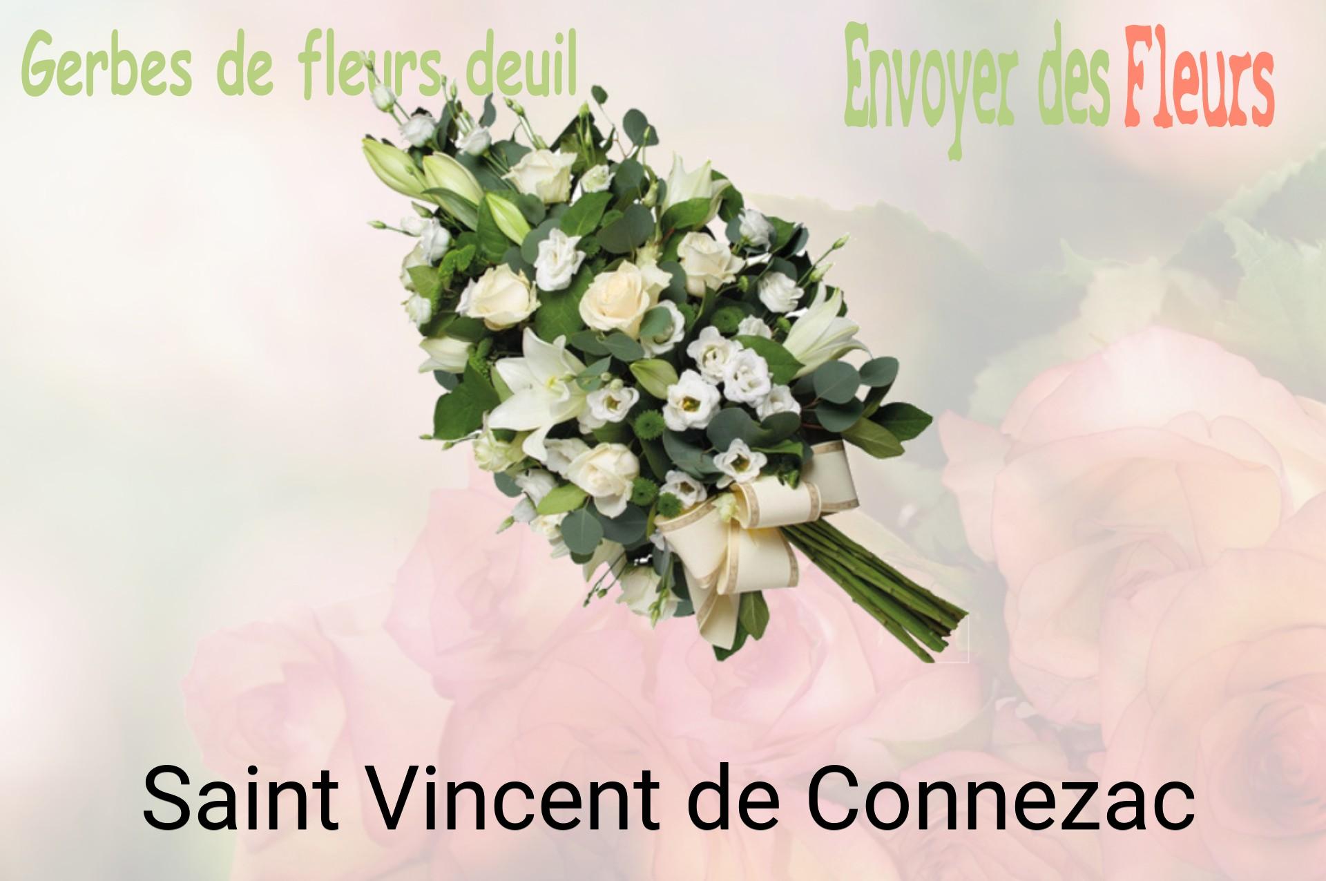 Gerbe de fleurs de deuil livrée à Saint-Vincent-de-Connezac